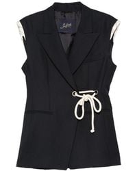 The Seafarer - Vivi Rope-Tie Waistcoat - Lyst