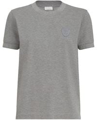 Brunello Cucinelli - Stretch Cotton Piqué T-Shirt With Sparkling Cotton Knit Inserts - Lyst