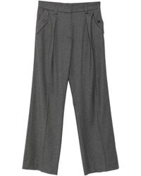 Antonelli - Salice Pleated Wide-Leg Trousers - Lyst