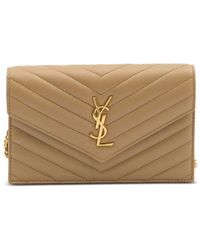 Saint Laurent - Neutrals Clutch Bags - Lyst