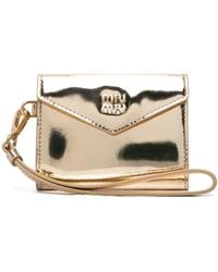 Miu Miu - Logo-Embossed Patent Leather Purse - Lyst