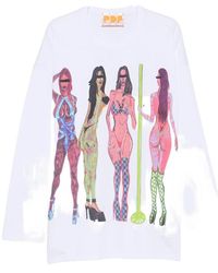 PDF - Graphic-Print Long-Sleeve T-Shirt - Lyst