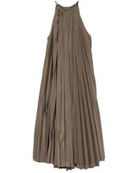 Max Mara - Pleated Halterneck Midi Dress - Lyst