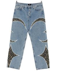 THUG CLUB - Studded Straight-Leg Jeans - Lyst
