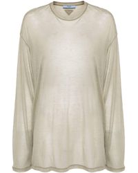 Prada - Semi-Sheer T-Shirt - Lyst