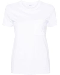 Max Mara - Monogram-Embroidered Cotton T-Shirt - Lyst
