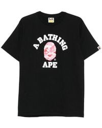 A Bathing Ape - Camo-Print Logo-Print T-Shirt - Lyst