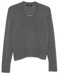 Aragona - V-Neck Ribbed-Trim Sweater - Lyst