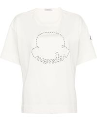 Moncler - Logo-Appliqué Cotton T-Shirt - Lyst