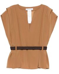 Max Mara - Neutrals Tops - Lyst