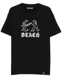 Palm Angels - Life's A Beach Graphic-Print T-Shirt - Lyst