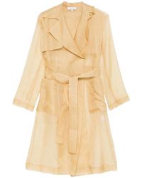 Antonelli - Belted Silk Trench Coat - Lyst