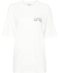 Anine Bing - Logo-Print Cotton T-Shirt - Lyst