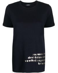 Max Mara - Metallic-Print Cotton T-Shirt - Lyst