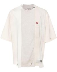 Maison Mihara Yasuhiro - Vertical Switching Cotton T-Shirt - Lyst
