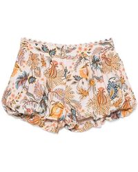 FARM Rio - Floral-Print Puff-Ball Shorts - Lyst