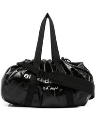 Alexander Wang Logo-print Drawstring Duffle Bag - Black