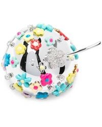YVMIN - Floral-Embellished Apple-Shaped Ring - Lyst