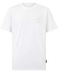 Philipp Plein - Round-Neck T-Shirt Embroidery Hexagon - Lyst