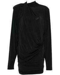 Entire studios - Dalters Draped Long-Sleeve Mini Dress - Lyst