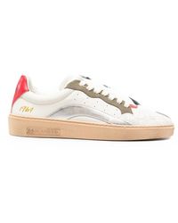 DSquared² - Cracked-Effect Panelled Sneakers - Lyst
