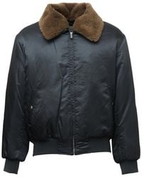 Drole de Monsieur - Faux-Fur Collar Bomber Jacket - Lyst