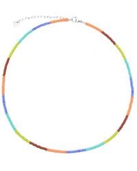 COLLANINE COLORATE - Mini Colorblock Beaded Necklace - Lyst