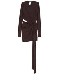 Amazuìn - Anouk Cut-Out Knotted-Detail Mini Dress - Lyst