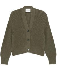 Closed - Ribbed Buttoned Cardigan - Lyst