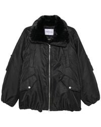STAND - Faux-Fur Collar Bomber Jacket - Lyst