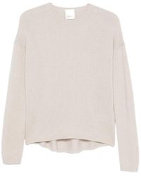 Allude - Ribbed-Knit Drop-Shoulder Cashmere Sweater - Lyst