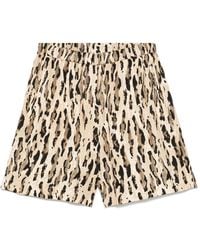 THE NINA STUDIO - Animal-Print Shorts - Lyst