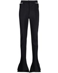 Mugler - Cut-out Flared Trousers - Lyst