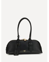 Pinko - Luxury Shoulder Bag With Logo Charm - Lyst