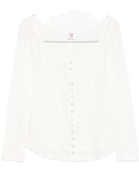 RE/DONE - Olivia Press-Stud Top - Lyst