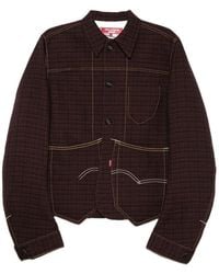 Junya Watanabe - X Levi's Check Contrast-Stitch Shirt Jacket - Lyst
