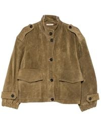 Sessun - Leather-Suede Flap-Pocket Jacket - Lyst