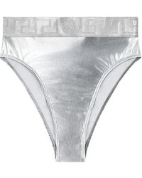 Versace - Metallic Bikini Bottoms - Lyst