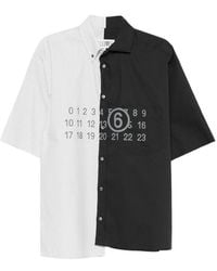 MM6 by Maison Margiela - Striped Panelled Shirt - Lyst