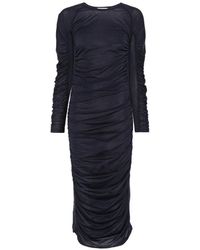 JW Anderson - Ruched Long-Sleeve Midi Dress - Lyst