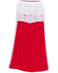 adidas - Ruffled Trim Pants With Logo Detail - Lyst