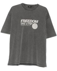 7 For All Mankind - Graphic-Print Crew-Neck T-Shirt - Lyst
