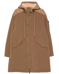 Moncler - Hooded Logo-Patch Coat - Lyst