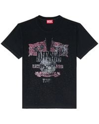 DIESEL - Graphic Crew Neck T-Shirt - Lyst