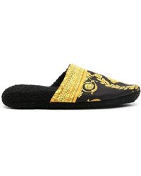Versace Medusa Printed Slippers in Black Womens Shoes Flats and flat shoes Slippers Green - Save 56% 