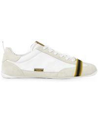 Fendi - Leather And Suede Low-Top Sneakers - Lyst