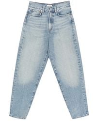 Agolde - Faded Pressed-Crease Jeans - Lyst
