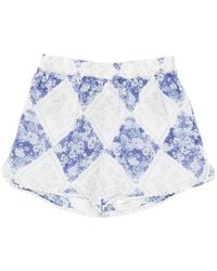 Twinset - Ramie Shorts With Floral Print - Lyst