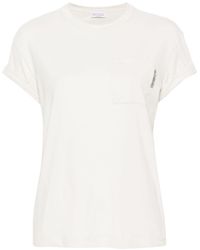 Brunello Cucinelli - Crystal-Embellished Short-Sleeve T-Shirt - Lyst