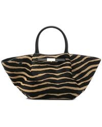 DeMellier - The Midi New York Zebra-Print Calf Hair Tote Bag - Lyst